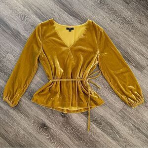 J. Crew faux velvet wrap blouse